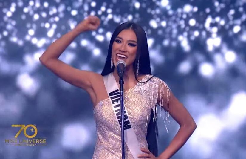 Kim Duyên tại Bán kết Miss Universe 2021: Trình diễn bikini bốc lửa, Quốc phục xuất sắc