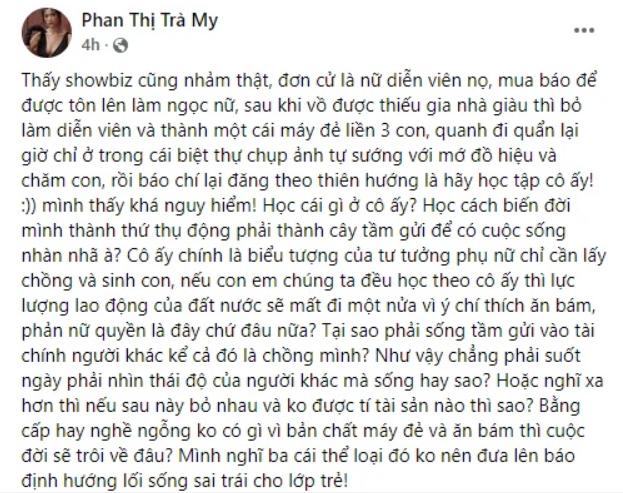 Tăng Thanh Hà bình thản trước nghi án đá xéo, Trà My tiếp tục có động thái mới