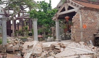 Sập tường chùa Tranh ở Hải Dương khiến 1 người tử vong