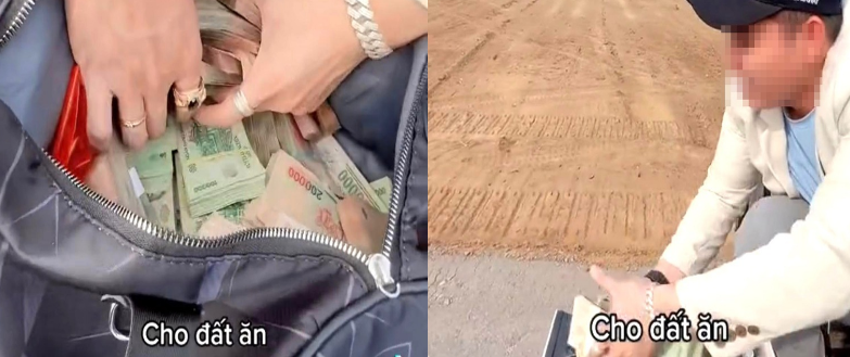 Thanh niên quay clip rải tiền cho đất ăn đăng TikTok để câu view