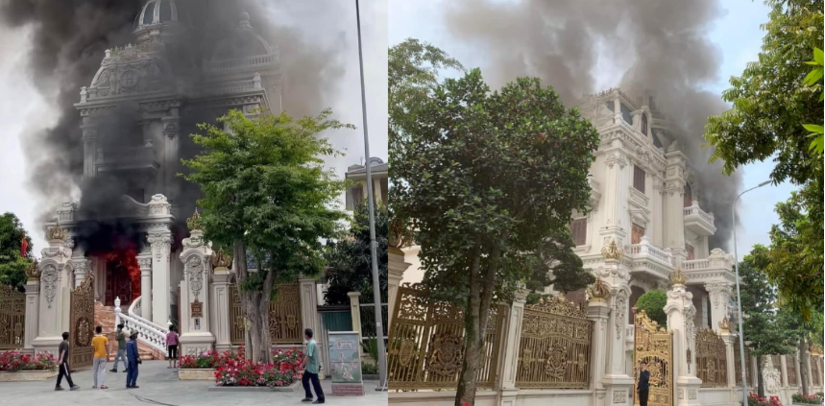 Biệt thự triệu đô ở Quảng Ninh bốc cháy dữ dội, 1 người bị mắc kẹt