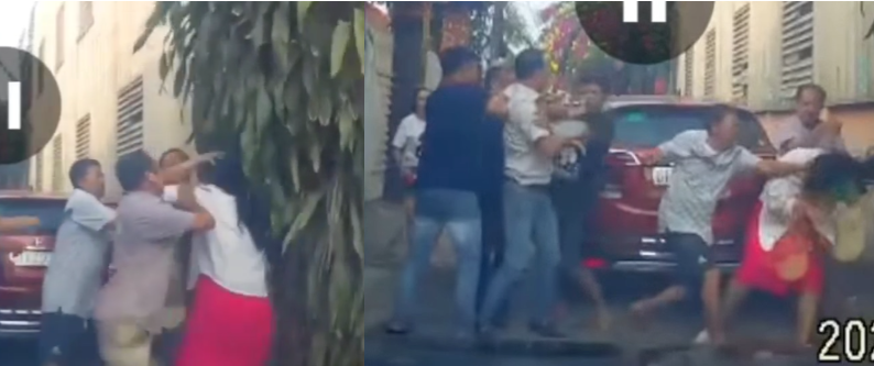 Xôn xao clip 5 người đàn ông vây đánh 1 phụ nữ do bị nhắc nhở chỗ đậu xe 