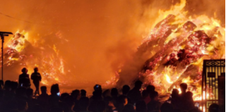 Xưởng gỗ, bao bì ở Nghệ An bốc cháy dữ dội trong đêm