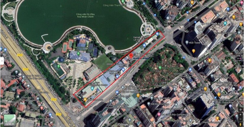 Cận cảnh dự án cây xanh -  bãi đỗ xe bị xẻ thịt trên đường Lê Văn Lương