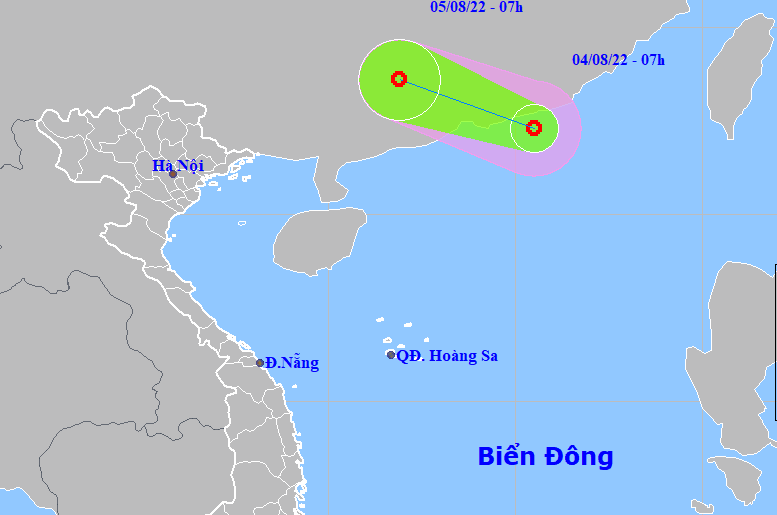 Khu vực Biển Đông xuất hiện áp thấp nhiệt đới 