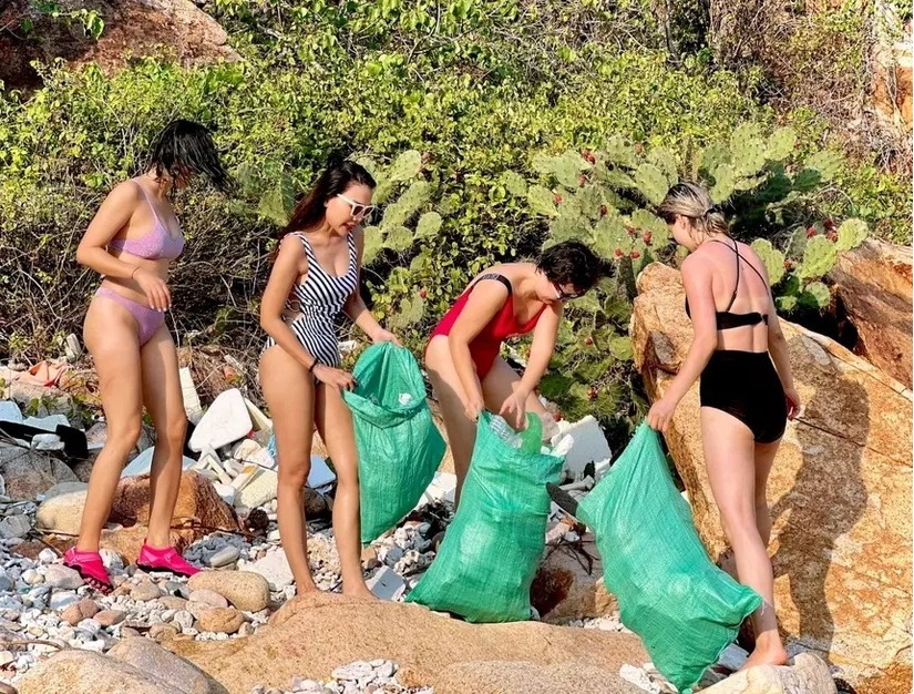 Á hậu Thảo Nhi Lê: Mặc bikini nhặt rác ở biển không có gì sai