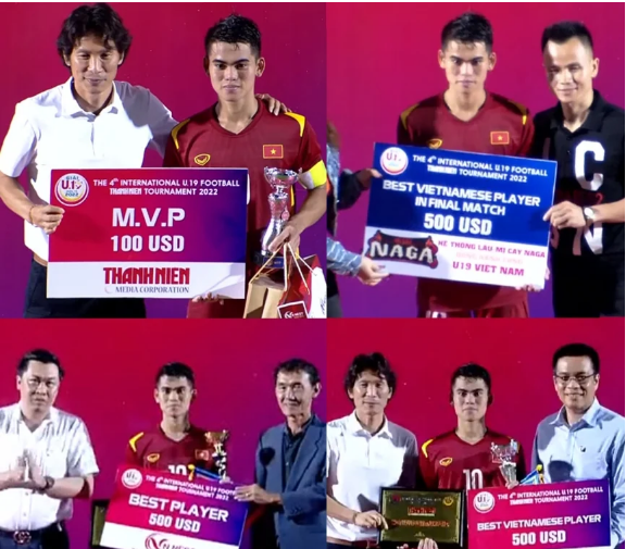 Sao trẻ U19 Việt Nam ẵm một loạt giải thưởng ở giải quốc tế 