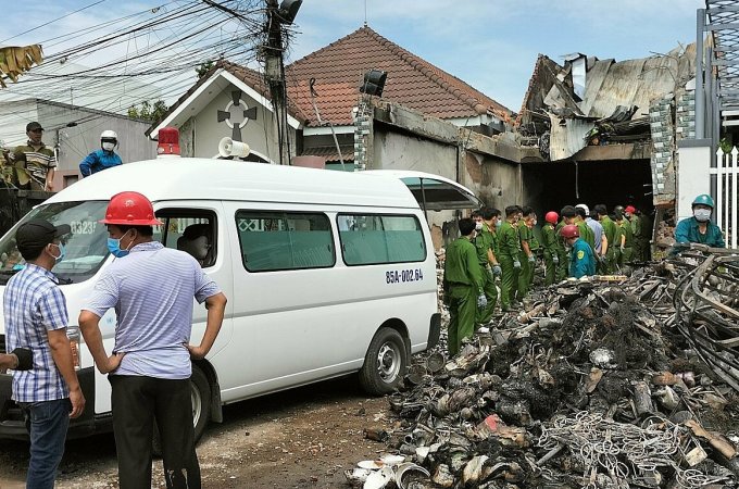 Đã tìm thấy thi thể 3 mẹ con trong vụ cháy nhà ở Ninh Thuận
