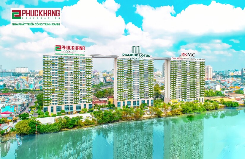 Phúc Khang Chung cư cao cấp Diamond Lotus Riverside Top 5 dự án công trình xanh thông minh tốt nhất năm 2021 đã được Hội đồng CTX Việt Nam (VGBC) trao chứng nhận Lotus Provisional Certification.