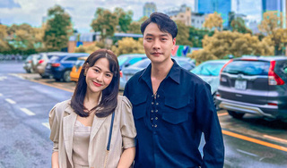 Diễn viên Trọng Lân ngượng ngùng khi chạm môi Việt Hoa trong phim mới 'Thông gia ngõ hẹp'