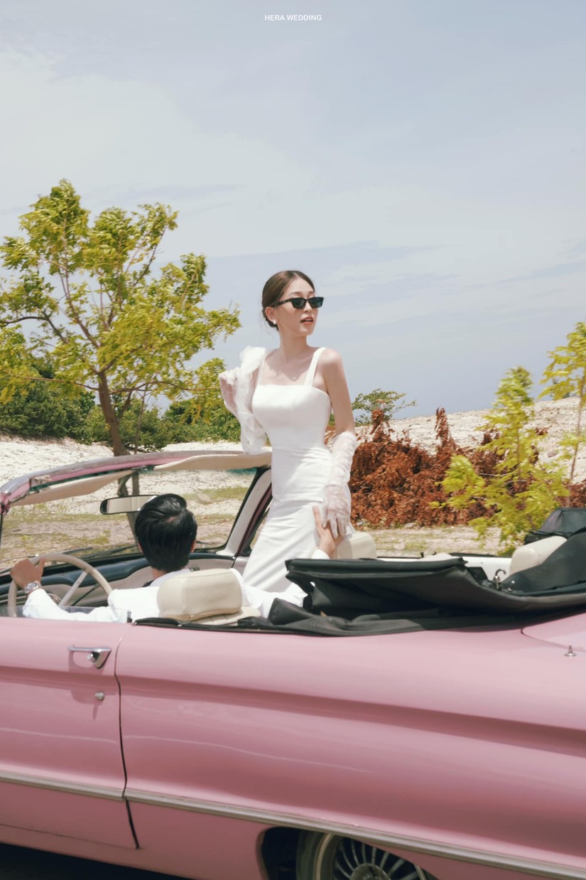 Bình An - Phương Nga tung ảnh cưới đẹp như mơ bên xe mui trần