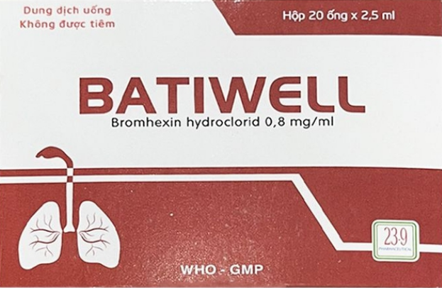 Thu hồi thuốc Batiwell trị nhiễm khuẩn đường hô hấp do vi phạm chất lượng mức độ 2