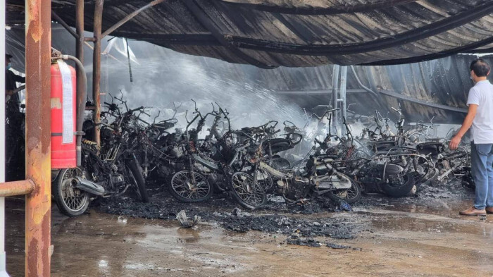 Nguyên nhân vụ cháy loạt xe máy công ty may thiệt hại 10 tỷ đồng ở Nam Định