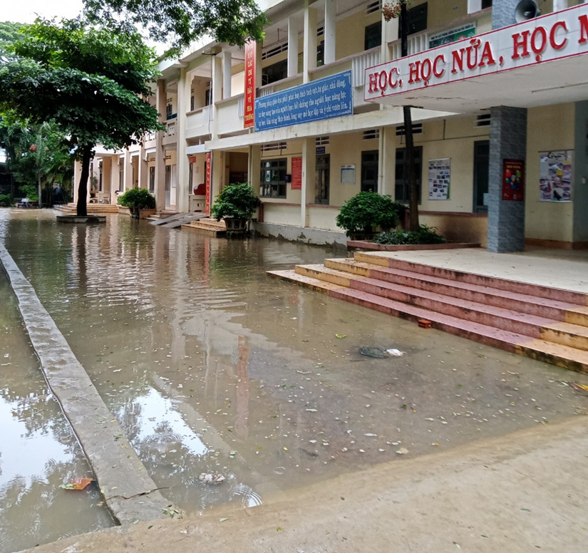 Bình Định: Chủ động cho học sinh nghỉ học ứng phó với tình hình mưa lớn