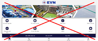 Cảnh báo tiếp tục xuất hiện trang web giả mạo thương hiệu EVN