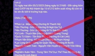 Hà Nội bác thông tin thành lập 15 tổ công tác 212 kiểm tra nồng độ cồn