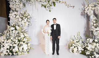 Tiệc cưới tràn ngập hoa tươi của Á hậu Thùy Dung và chồng doanh nhân điển trai