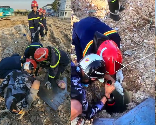 Giải cứu bé gái 5 tuổi rơi xuống hố cọc ép bê tông sâu 15 mét