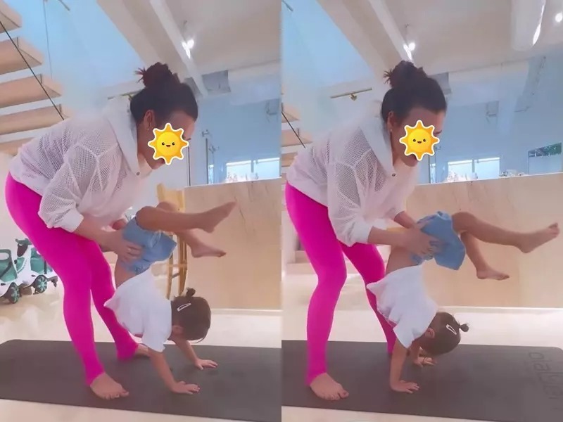 Sao Việt khoe ảnh các nhóc tỳ tập yoga vô cùng điêu luyện