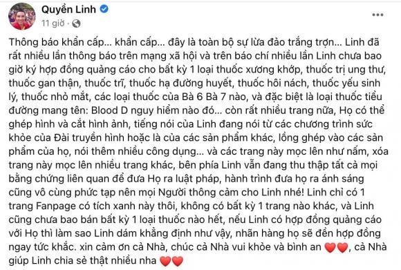 MC Quyền Linh bức xúc, quyết đưa ra pháp luật người lấy hình ảnh giọng nói của anh quảng cáo sản phẩm bẩn