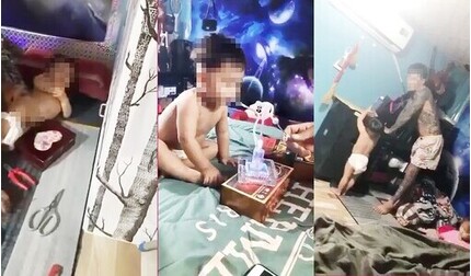 Lời khai ban đầu của cặp đôi 'bạo hành, ép bé trai hút ma túy đá' ở Hóc Môn