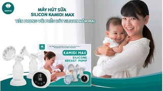 Máy hút sữa Silicon Kamidi Max - sản phẩm tiên phong với phễu hút silicon kích sữa  chống tắc tia sữa hiệu quả