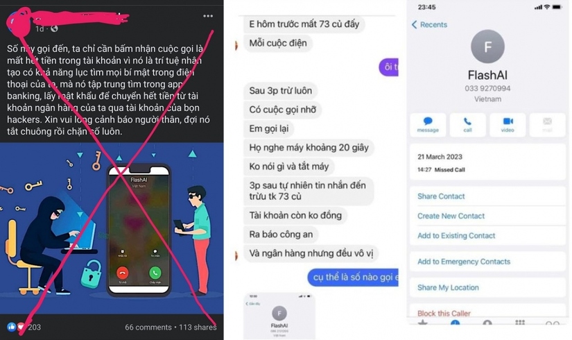 Thực hư cuộc gọi FlashAI đánh cắp tiền và thông tin của người nghe