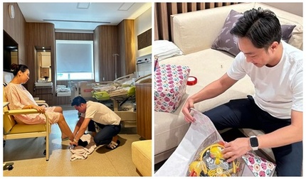 Cường Đô La chuẩn bố bỉm quốc dân, mua quà và tự tay gói tặng các con nhân dịp 1/6
