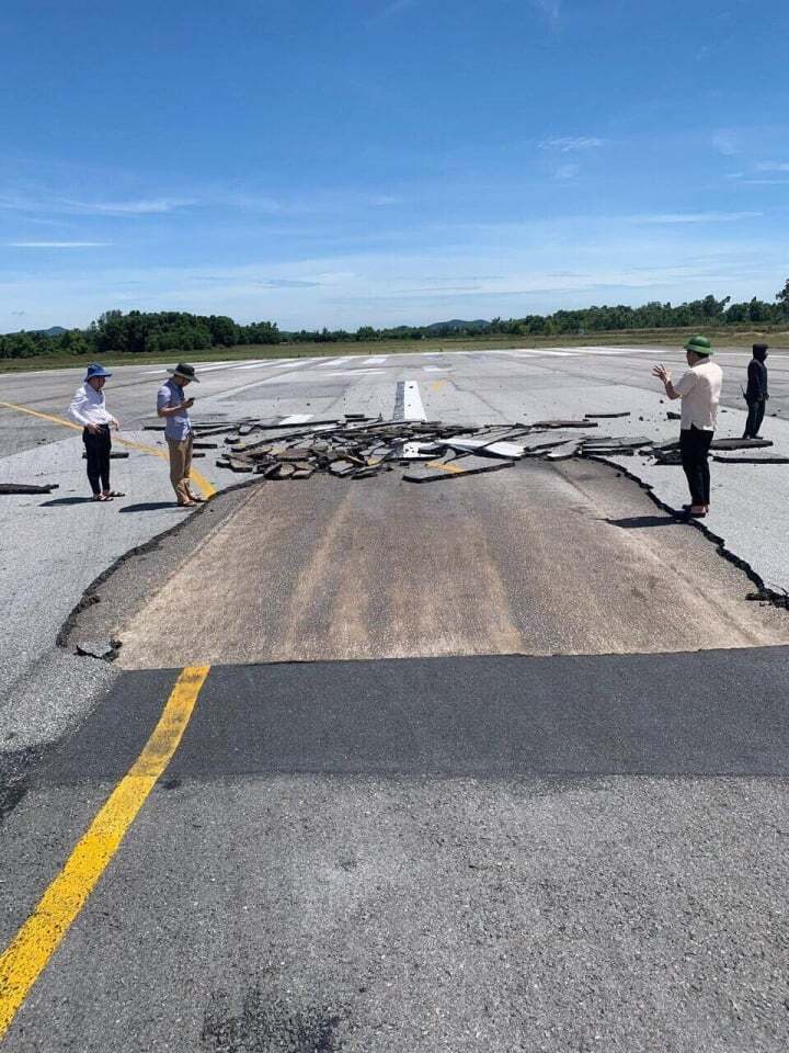Sân bay Vinh hoạt động trở lại sau sự cố nứt vỡ đường băng