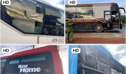 Nhóm thanh niên ném đá vỡ kính hàng loạt xe khách ở Đắk Nông vì 'chói mắt'