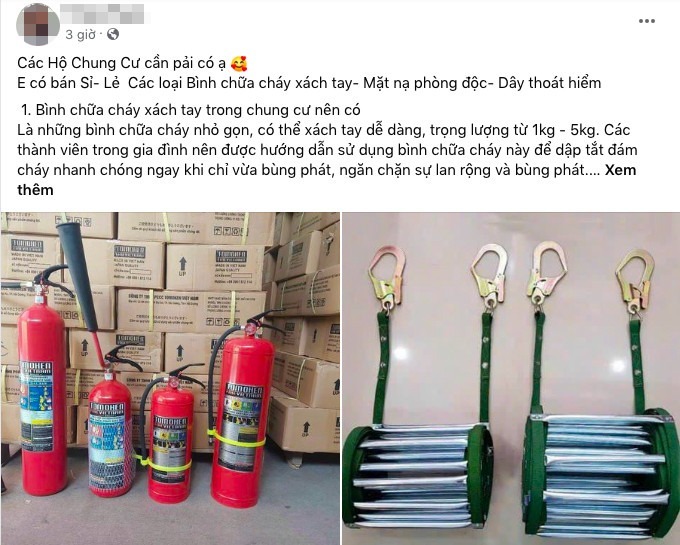 Sau vụ cháy chung cư mini, dân Hà Nội vội vàng đi mua thang dây, kìm sắt, mặt nạ đề phòng hỏa hoạn