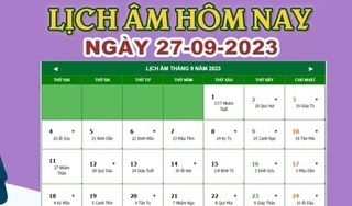 Lịch âm hôm nay ngày 27/9 chính xác nhất 