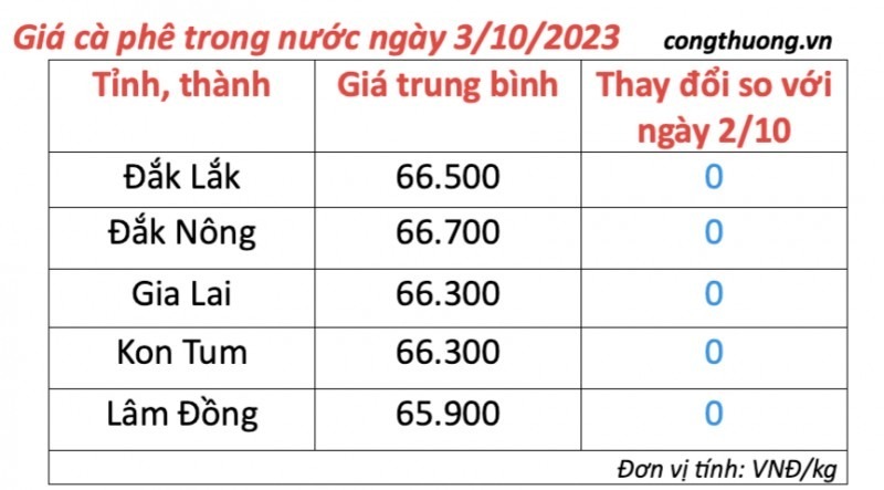 Giá cà phê hôm nay 3/10//2023: Trong nước giữ mức cao, thế giới chuyển biến tích cực