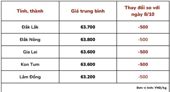 Giá cà phê hôm nay 11/10/2023: Thế giới tăng nhẹ, trong nước giảm sâu