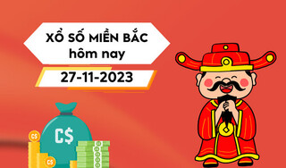 Kết quả xổ số miền Bắc ngày 27/11/2023, XSMB 27/11, xổ số miền Bắc hôm nay thứ Hai ngày 27 tháng 11 năm 2023