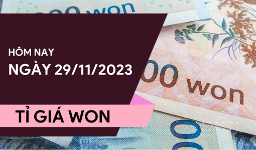 Tỷ giá Won hôm nay ngày 29/11/2023: Tăng mạnh cả hai chiều 