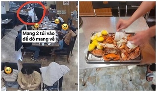 Đôi nam nữ đi ăn buffet hải sản gây sốc khi 'đút túi' 4kg mang về, bị bắt tại trận