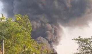 Cháy ở trụ sở Công an một huyện ở Hải Dương, hàng trăm phương tiện bị thiêu rụi