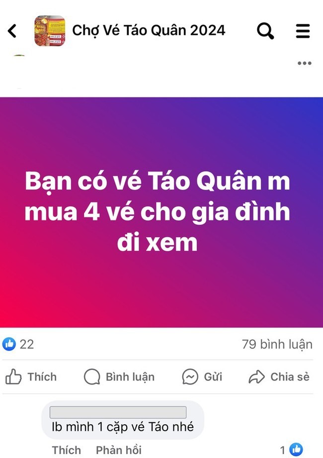 Thông tin Táo Quân 2024 còn đang mịt mờ nhưng vé chợ đen đã rao 10 triệu/cặp, cọc trước nếu muốn mua