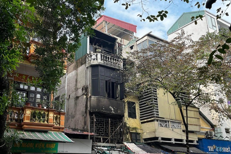 Cháy nhà trên phố cổ khiến 4 người tử vong. Ảnh: vietnamnet.vn