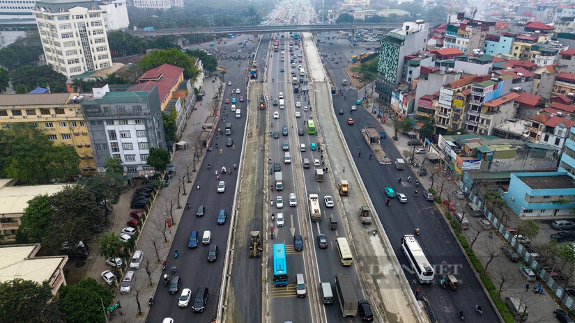 Hình hài cầu vượt được kỳ vọng xóa điểm đen ùn tắc cửa ngõ Hà Nội trước ngày thông xe