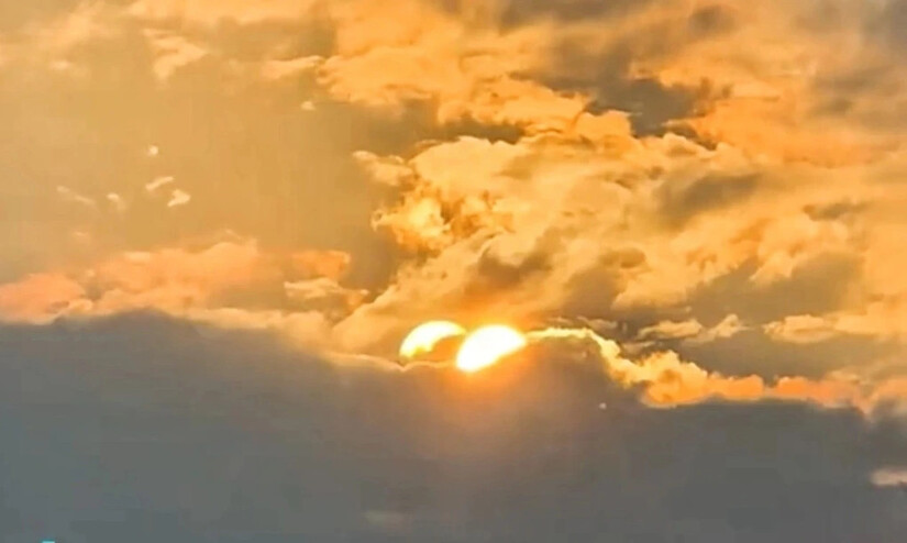 Bức ảnh hai mặt trời xuất hiện cùng lúc ở hồ Tây thực hư ra sao