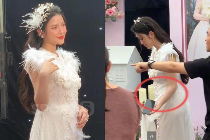 Bà xã Quang Hải để lộ dấu hiệu mang thai trong ngày cưới 