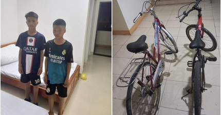 Xót xa hoàn cảnh hai anh em đạp xe từ Điện Biên xuống Hà Nội tìm mẹ