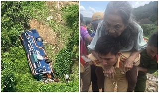 Lật xe khách chở 45 người trên đèo ở Đắk Nông, hàng chục người bị thương