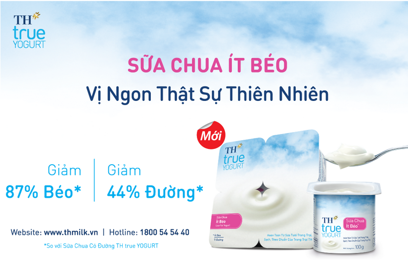 Thưởng thức vị ngon thật sự thiên nhiên của Sữa Chua Ít Béo mới từ Tập đoàn TH