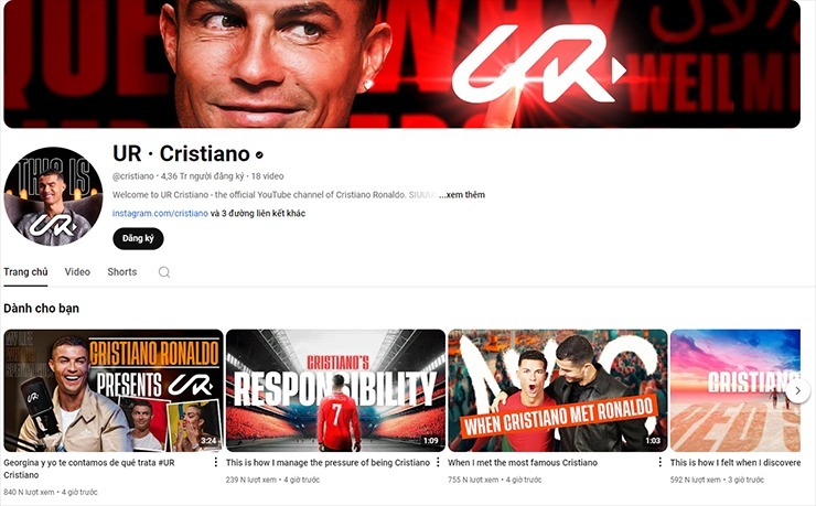 Lập kỷ lục 10 triệu sub với kênh Youtube mới, Ronaldo sẽ 'tạo cơn sốt' cùng Georgina?