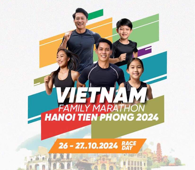 Hanoi Tienphong 2024 – Giải chạy Fun Run mở màn cho chuỗi giải chạy Gia đình Việt Nam quy mô lớn Vietnam Family Marathon.