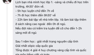 Nhìn thời gian biểu của học sinh lớp 1 'học đến 1-2h sáng' khiến ai cũng sốc nặng