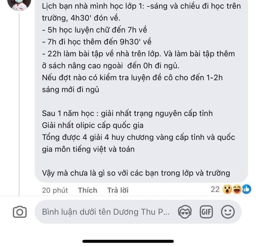 Nhìn thời gian biểu của học sinh lớp 1 'học đến 1-2h sáng' khiến ai cũng sốc nặng